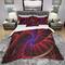 Designart 'Purple & Red Entanglement Abstract' Modern & Contemporary Bedding Set - Duvet Cover & Shams